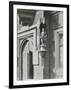 Statue of a Boy Scholar Beside the Door, Hamlet of Ratcliff Schools, Stepney, London, 1945-null-Framed Photographic Print