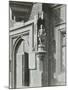 Statue of a Boy Scholar Beside the Door, Hamlet of Ratcliff Schools, Stepney, London, 1945-null-Mounted Premium Photographic Print