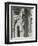 Statue of a Boy Scholar Beside the Door, Hamlet of Ratcliff Schools, Stepney, London, 1945-null-Framed Photographic Print