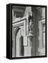 Statue of a Boy Scholar Beside the Door, Hamlet of Ratcliff Schools, Stepney, London, 1945-null-Framed Stretched Canvas