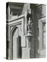 Statue of a Boy Scholar Beside the Door, Hamlet of Ratcliff Schools, Stepney, London, 1945-null-Stretched Canvas