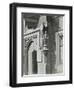 Statue of a Boy Scholar Beside the Door, Hamlet of Ratcliff Schools, Stepney, London, 1945-null-Framed Premium Photographic Print