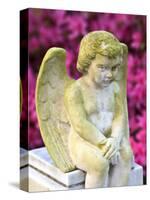 Statue of a Cherub in Bonaventure Cemetery, Savannah, Georgia, USA-Joanne Wells-Stretched Canvas