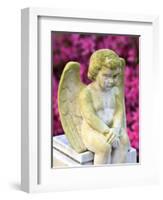 Statue of a Cherub in Bonaventure Cemetery, Savannah, Georgia, USA-Joanne Wells-Framed Photographic Print