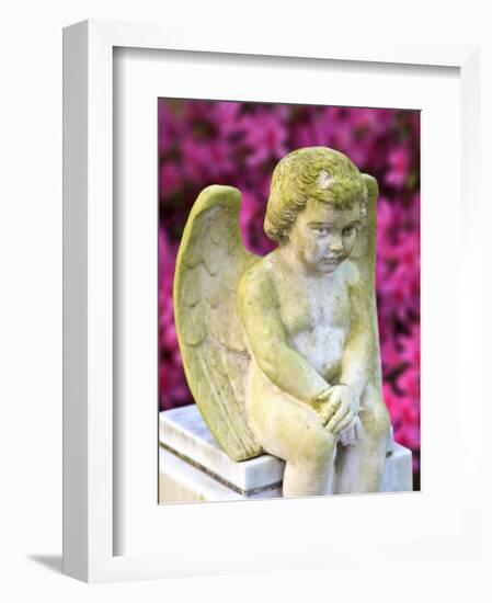 Statue of a Cherub in Bonaventure Cemetery, Savannah, Georgia, USA-Joanne Wells-Framed Photographic Print