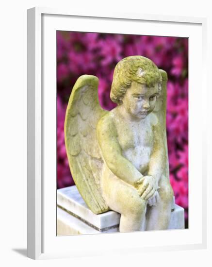 Statue of a Cherub in Bonaventure Cemetery, Savannah, Georgia, USA-Joanne Wells-Framed Photographic Print