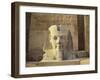 Statue of a Colossi at the Entrance to Luxor Temple in Egypt-Robert Harding-Framed Photographic Print