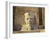 Statue of a Colossi at the Entrance to Luxor Temple in Egypt-Robert Harding-Framed Photographic Print