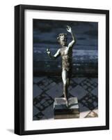 Statue of a Dancing Faun, Bronze, House of the Faun, Pompeii-null-Framed Photographic Print