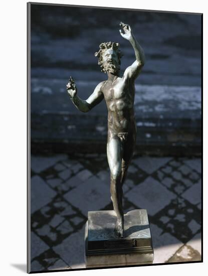 Statue of a Dancing Faun, Bronze, House of the Faun, Pompeii-null-Mounted Photographic Print