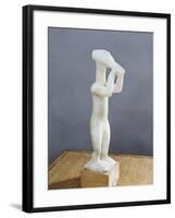 Statue of a Double Flute Player, from the Island of Keros, Greece-null-Framed Giclee Print