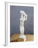 Statue of a Double Flute Player, from the Island of Keros, Greece-null-Framed Giclee Print