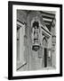 Statue of a Girl Scholar Beside the Door, Hamlet of Ratcliff Schools, Stepney, London, 1945-null-Framed Photographic Print