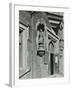 Statue of a Girl Scholar Beside the Door, Hamlet of Ratcliff Schools, Stepney, London, 1945-null-Framed Photographic Print