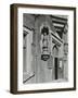 Statue of a Girl Scholar Beside the Door, Hamlet of Ratcliff Schools, Stepney, London, 1945-null-Framed Photographic Print