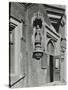 Statue of a Girl Scholar Beside the Door, Hamlet of Ratcliff Schools, Stepney, London, 1945-null-Stretched Canvas