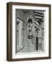 Statue of a Girl Scholar Beside the Door, Hamlet of Ratcliff Schools, Stepney, London, 1945-null-Framed Premium Photographic Print