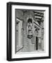 Statue of a Girl Scholar Beside the Door, Hamlet of Ratcliff Schools, Stepney, London, 1945-null-Framed Premium Photographic Print