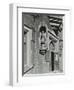 Statue of a Girl Scholar Beside the Door, Hamlet of Ratcliff Schools, Stepney, London, 1945-null-Framed Premium Photographic Print