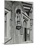 Statue of a Girl Scholar Beside the Door, Hamlet of Ratcliff Schools, Stepney, London, 1945-null-Mounted Premium Photographic Print