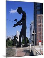 Statue of a Hammering Man, Frankfurt-Am-Main, Hesse, Germany-Hans Peter Merten-Mounted Photographic Print