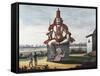 Statue of a Hindu Evil Genie, 1828-null-Framed Stretched Canvas