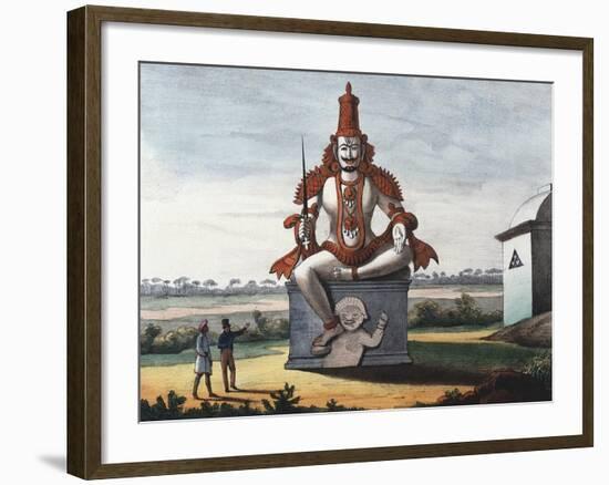 Statue of a Hindu Evil Genie, 1828-null-Framed Giclee Print