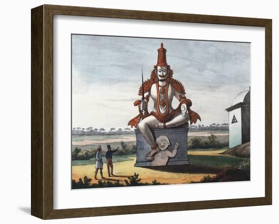 Statue of a Hindu Evil Genie, 1828-null-Framed Giclee Print