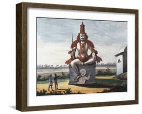 Statue of a Hindu Evil Genie, 1828-null-Framed Giclee Print