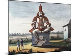 Statue of a Hindu Evil Genie, 1828-null-Mounted Giclee Print