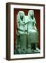 Statue of a Husband and Wife, Egyptian, 18th Dynasty-null-Framed Photographic Print