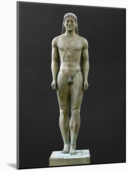 Statue of a Kouros, Ascribed to Myron, Marble (6th BCE)-Myron-Mounted Giclee Print