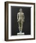 Statue of a Kouros, Ascribed to Myron, Marble (6th BCE)-Myron-Framed Giclee Print