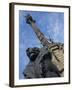 Statue of a Lion on the Columbus Monument in Barcelona, Catalunya, Spain-Teegan Tom-Framed Photographic Print