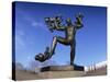 Statue of a Man and Babies, Frogner Park, Oslo, Norway, Scandinavia, Europe-Hart Kim-Stretched Canvas