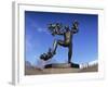 Statue of a Man and Babies, Frogner Park, Oslo, Norway, Scandinavia, Europe-Hart Kim-Framed Photographic Print