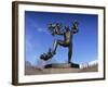 Statue of a Man and Babies, Frogner Park, Oslo, Norway, Scandinavia, Europe-Hart Kim-Framed Photographic Print