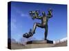 Statue of a Man and Babies, Frogner Park, Oslo, Norway, Scandinavia, Europe-Hart Kim-Stretched Canvas