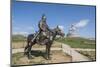 Statue of a Mongolian Empire warrior and Genghis Khan Statue Complex in the background, Erdene, Tov-Francesco Vaninetti-Mounted Photographic Print