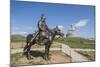 Statue of a Mongolian Empire warrior and Genghis Khan Statue Complex in the background, Erdene, Tov-Francesco Vaninetti-Mounted Photographic Print