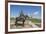 Statue of a Mongolian Empire warrior and Genghis Khan Statue Complex in the background, Erdene, Tov-Francesco Vaninetti-Framed Photographic Print