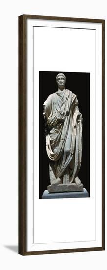 Statue of a Roman citizen with a toga, 1st century BC. Artist: Unknown-Unknown-Framed Art Print