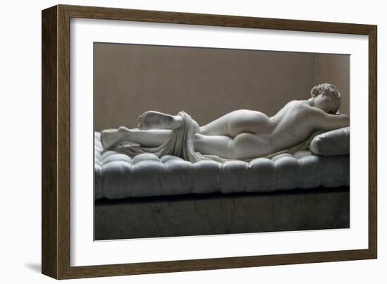 Statue of a sleeping Hermaphrodite, Artist: Unknown-Unknown-Framed Giclee Print