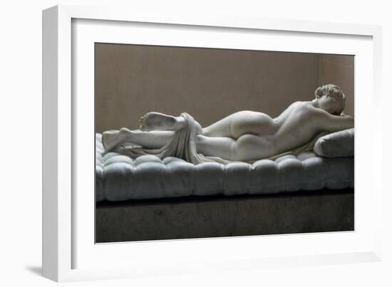 Statue of a sleeping Hermaphrodite, Artist: Unknown-Unknown-Framed Giclee Print