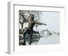 Statue of a Spear Fisherman in the Waters of West Lake, Hangzhou, Zhejiang Province, China-Kober Christian-Framed Photographic Print