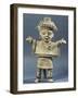 Statue of a Woman with a Poncho and Open Arms-null-Framed Giclee Print