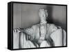 Statue of Abraham Lincoln at the Lincoln Memorial, Washington, D.C., USA-Dennis Flaherty-Framed Stretched Canvas