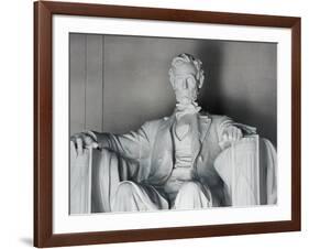 Statue of Abraham Lincoln at the Lincoln Memorial, Washington, D.C., USA-Dennis Flaherty-Framed Photographic Print