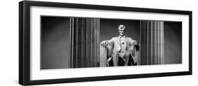 Statue of Abraham Lincoln in a Memorial, Lincoln Memorial, Washington DC, USA-null-Framed Photographic Print