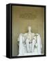 Statue of Abraham Lincoln in the Lincoln Memorial, Washington D.C., USA-Robert Harding-Framed Stretched Canvas